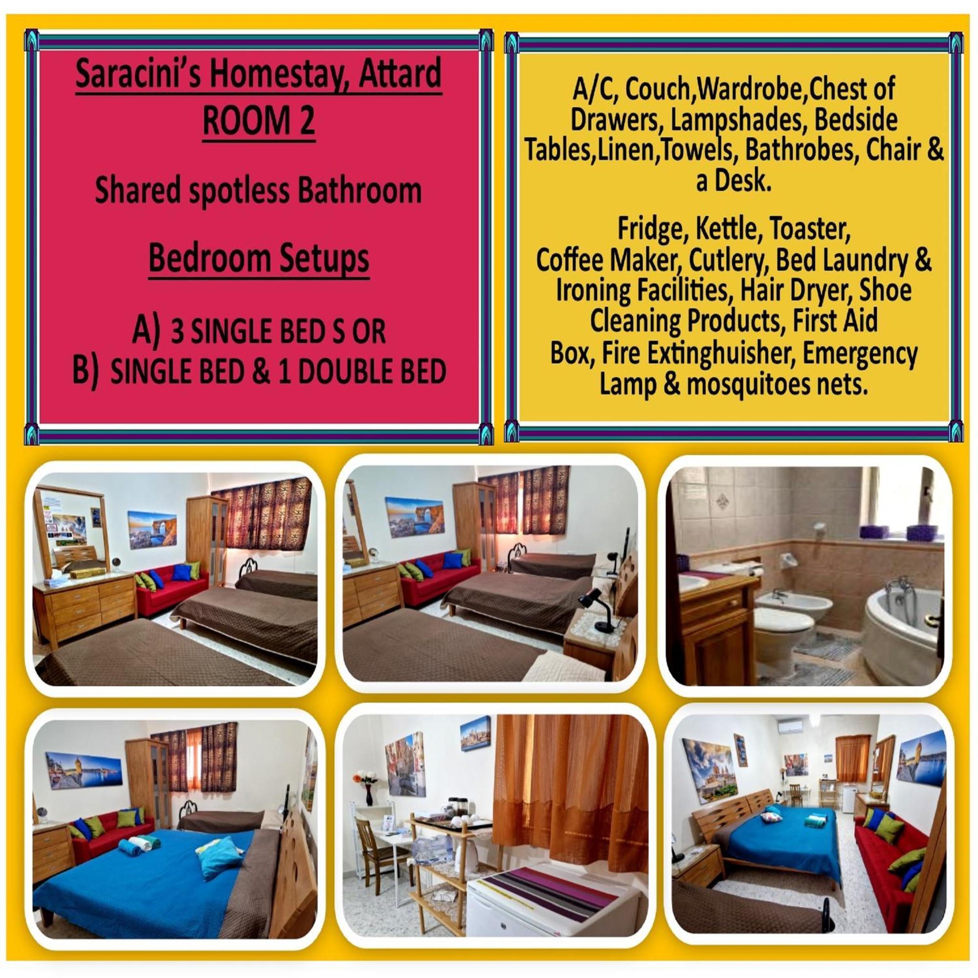 Saracini'S Homestay Attard Exterior photo